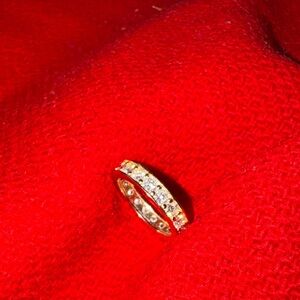 Silver 18k Gold Vermeil Women's Eternity Ring